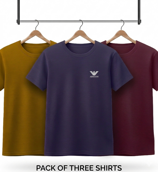 Pack Of 3 Armani Printed Shirts