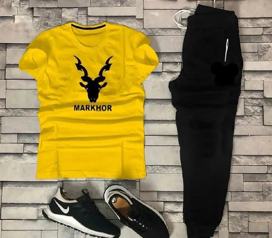 Men’s Summer Track Suit – Lightweight & Breathable(MARKHOR Yellow)