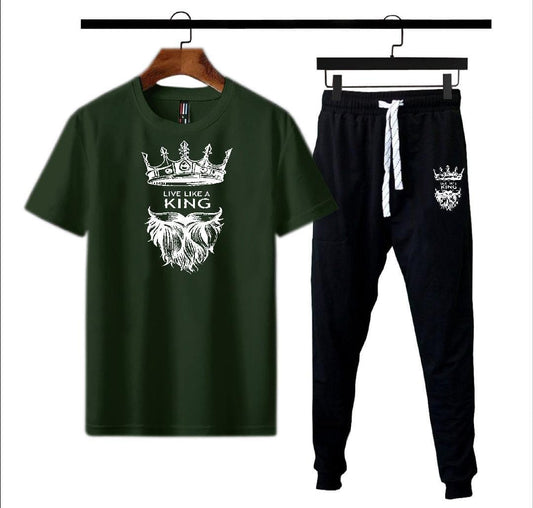 Men’s Summer Track Suit – Lightweight & Breathable(KING COMMANDO BLACK)